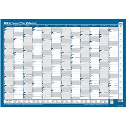 SASCO 2025 FRAMED YEAR PLANNER 700 X 1000MM BLUE